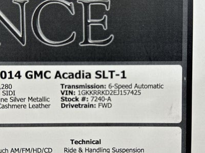 2014 GMC Acadia SLT