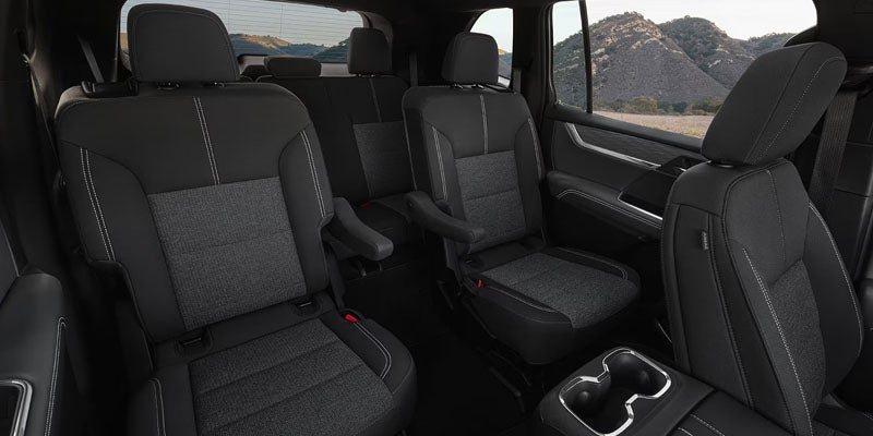 2026 GMC Acadia interior with three-row seating and premium cabin features Thomasville, GA